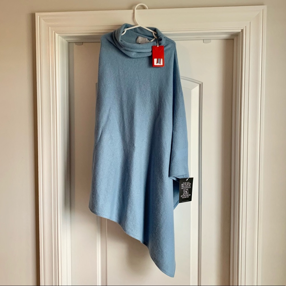 100% Cashmere Soft Cowl Poncho NWT
